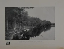 Antique Otter Lake Greenfield New Hampshire Art Print 1902 Boston & Maine RR