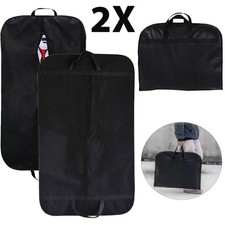 2 Travel Garment Carrier Bag Suit Coat Clothes Dress Cover Protector Storage Bag
