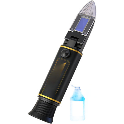 Automotive 4-in-1 Handheld Refractometer for Coolant Battery Washer Fluid Check