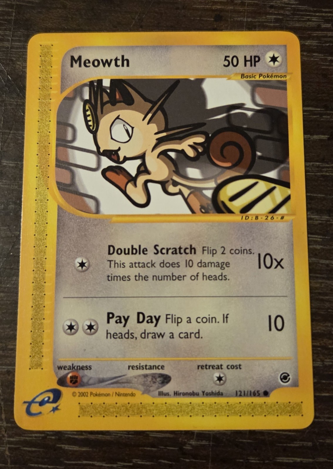 Meowth 121/165 - Regular Common Pokemon Card - Expedition Base Set - MINT!