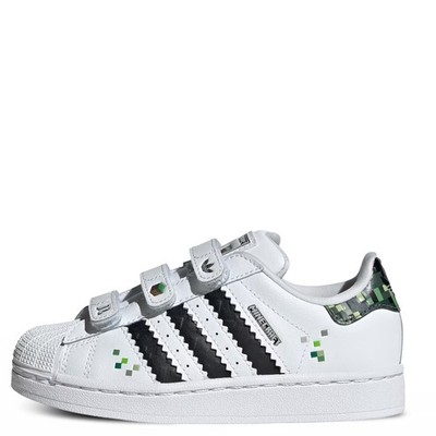 Adidas Originals Superstar II Kids Classic Leather SneakerMinecraft White/Black