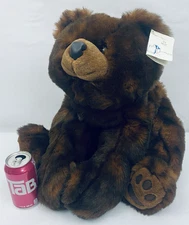 1992 Purr-fection By MJC Jumbo Plush Brown Bear with Original Tag Stuffed