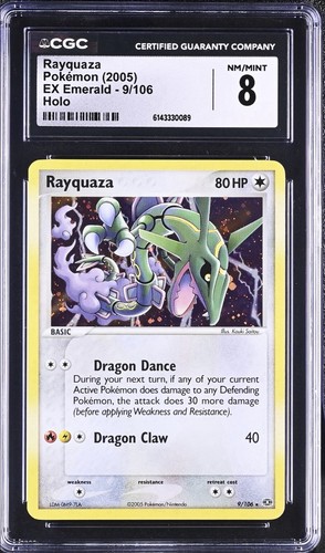 Rayquaza graded CGC 8 for sale on eBay