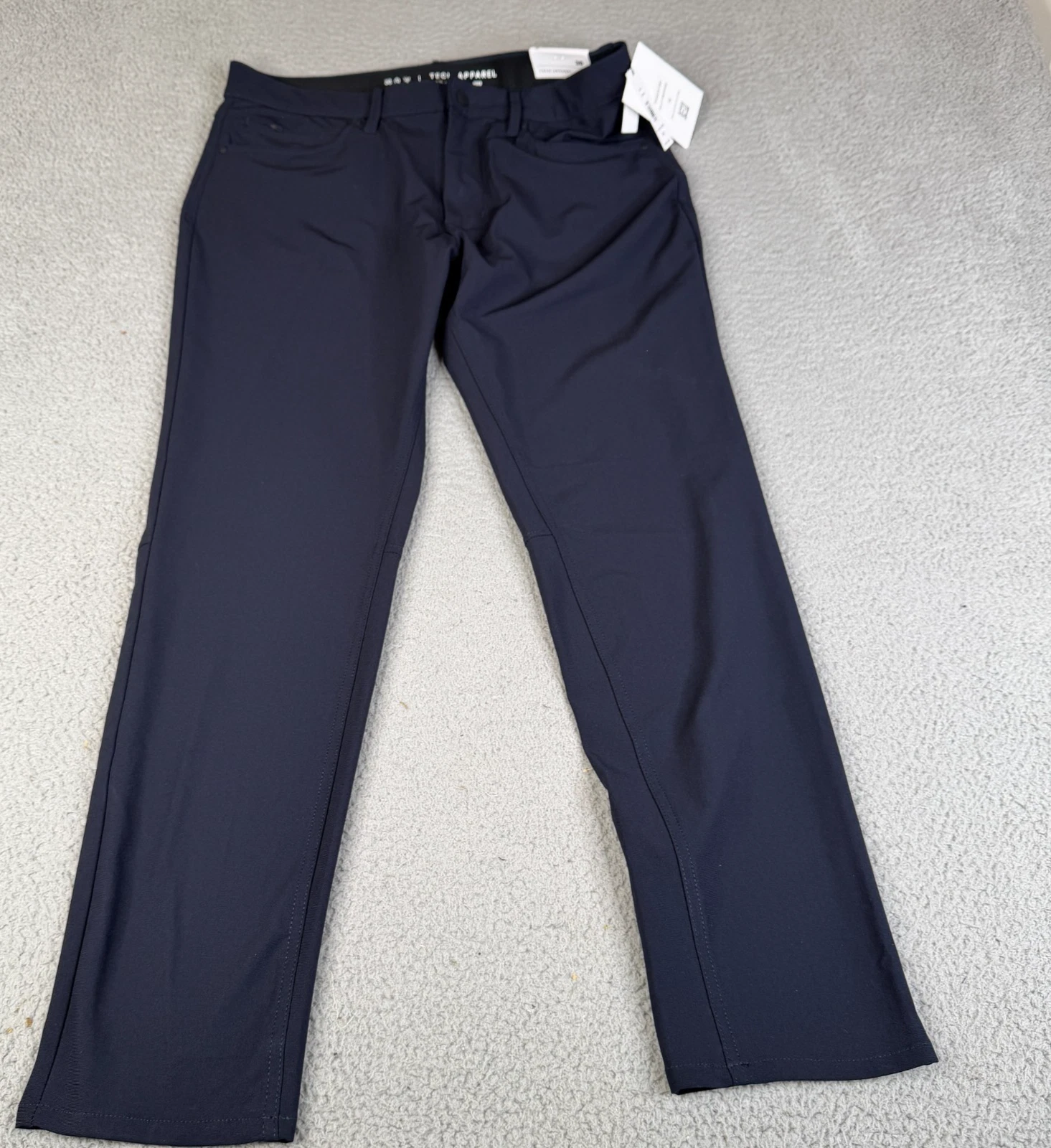Projek Raw Tech Pants Mens 36x31 Blue Stretch 360 Anti-Wrinkle Quick Dry Golf