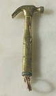 Rare Lifelike ANTIQUE CRC Stamped Brass Miniature Salesman Hammer Tool Pendant — photo 1