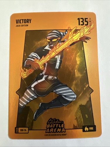 2026 Bo Jackson Battle Arena Victory aka Victor Wembanyama Orange Fire Foil
