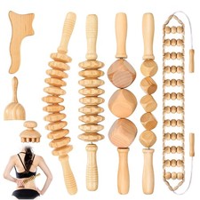8 pcs Holz Massagegeräte Massageroller Maderotherapie Körper Massage Werkzeuge