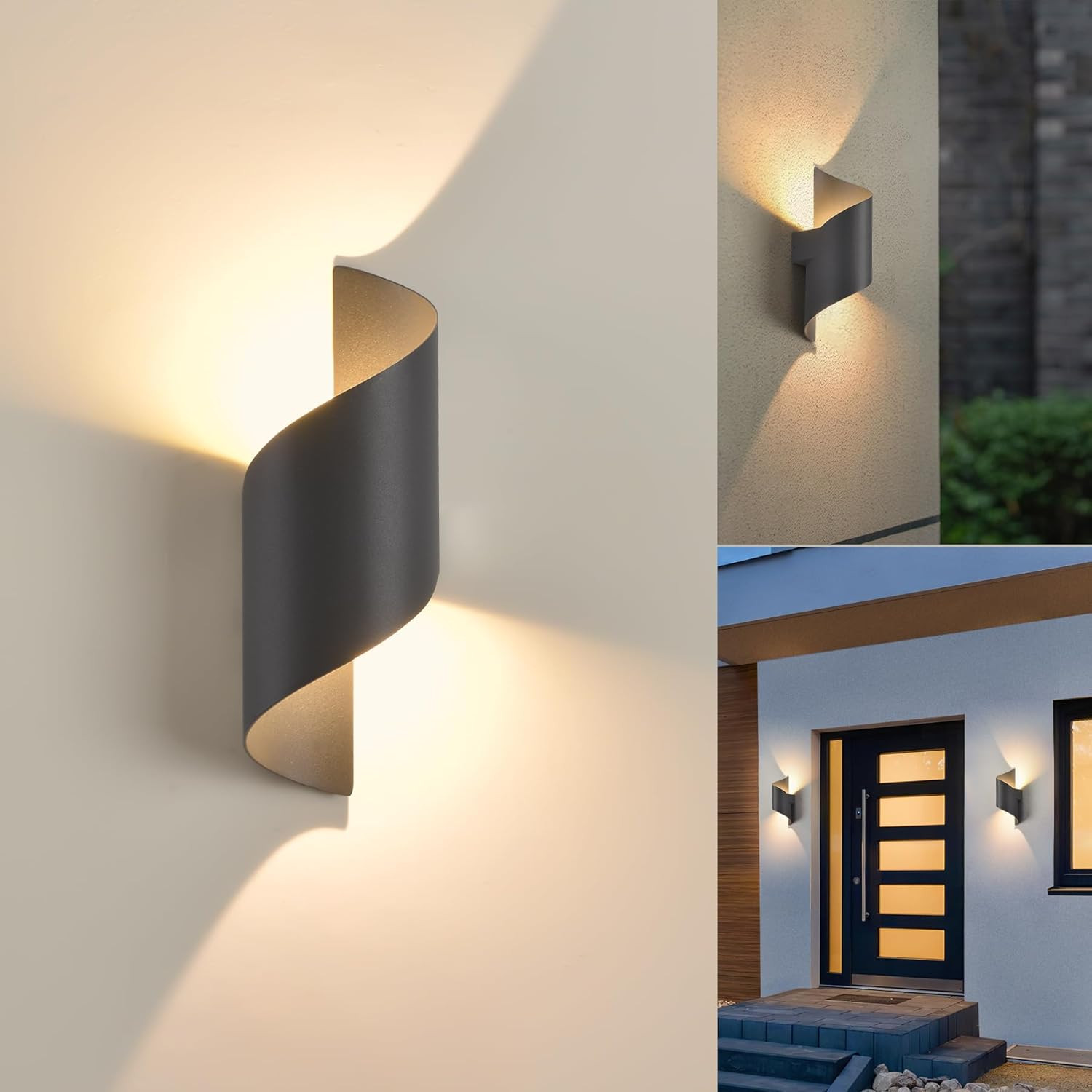 Lampe murale LED haut de gamme en aluminium pour façade contemporaine