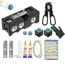 11-in-1 Pool Cue Tip Shaper, 14pcs Pool Cue Tips Replacement and Repair Kit, ...