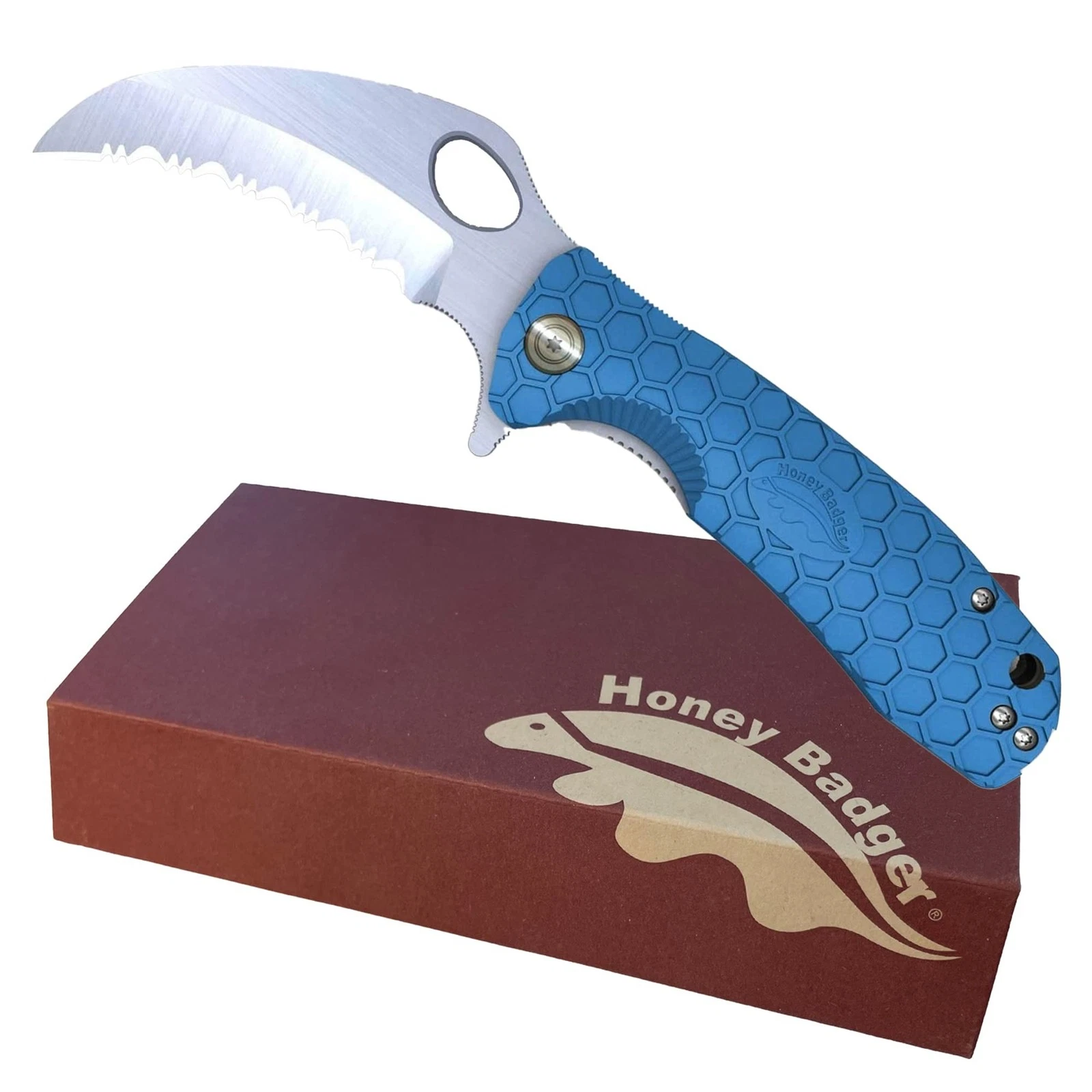 Honey Badger Pocket Knife Folding Flipper EDC Deep Pocket Carry for Outdoor T...