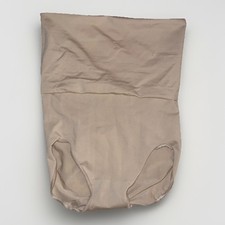 Barely There High-Waisted Beige Panties Size M 4579 Nylon Spandex
