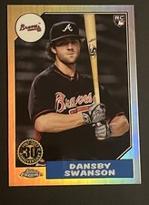 2017 Topps Chrome - 1987 Design Dansby Swanson #87T-2 (RC)