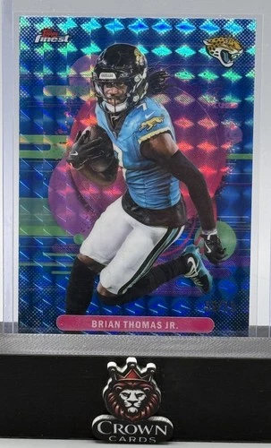 BRIAN THOMAS JR 2025 TOPPS FINEST BLUE Geometric Jaguars LSU  /75 #167 Q4705