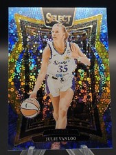 2025 Panini Select WNBA Julie Vanloo Light Blue Disco Prizm /125 Sparks #21