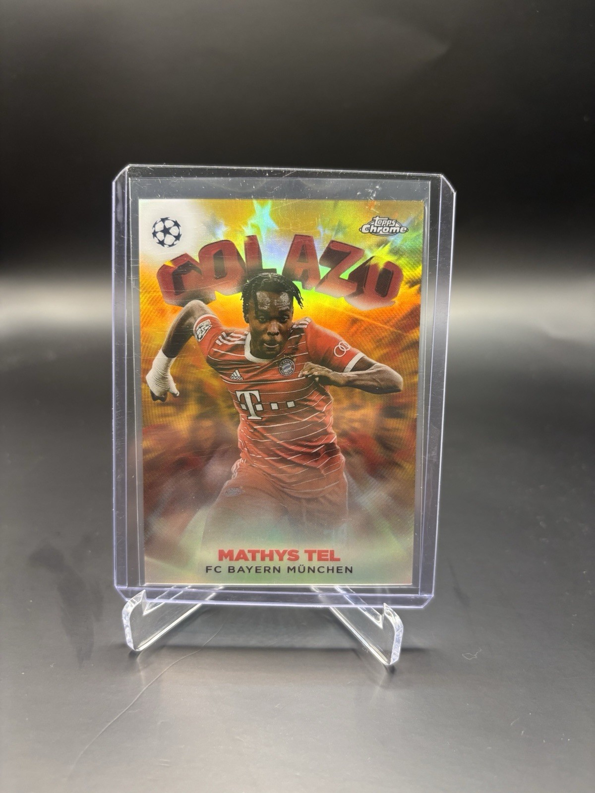 2022-23 Topps Chrome UCC Golazo Mathys Tel Gold /50 Bayern Munich