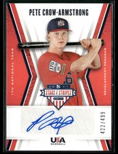 2019 Panini USA Baseball Stars & Stripes Pete Crow-Armstrong #17U-PA Auto /499