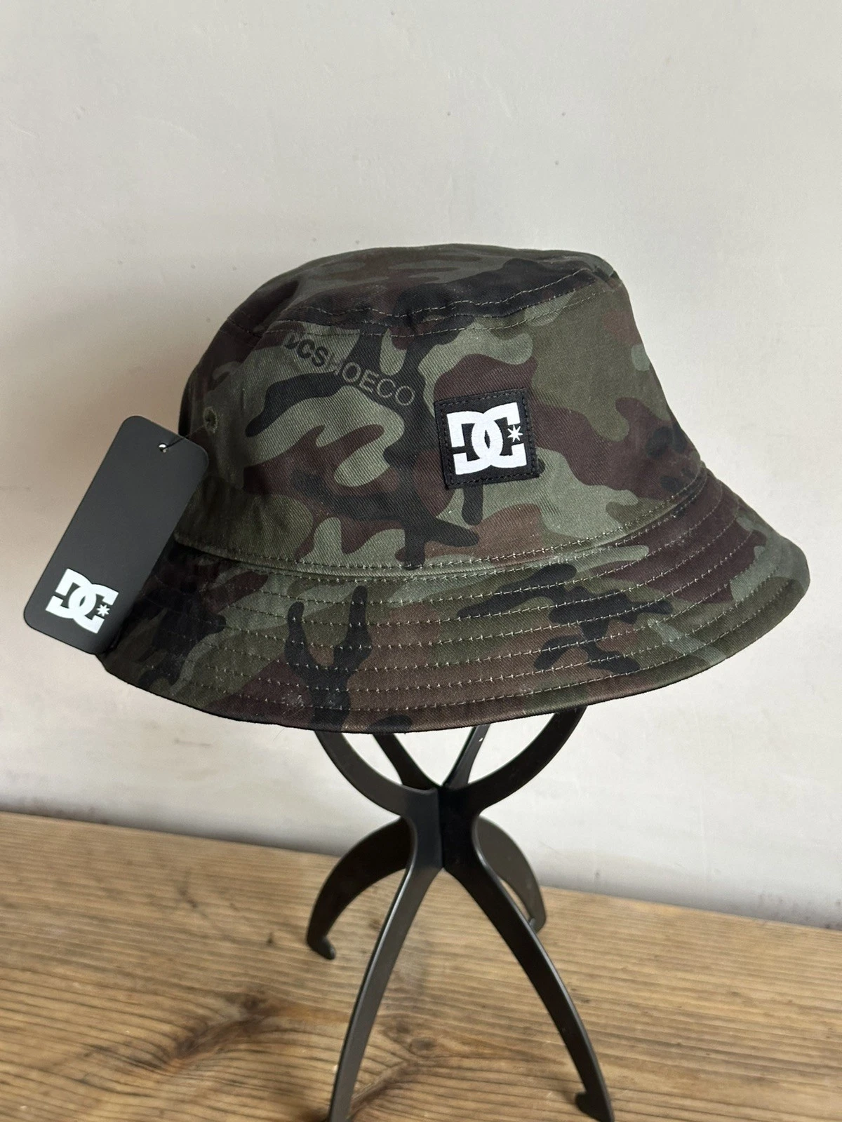 DC Shoes Camouflage Bucket Hat green 100% Cotton S/M Unisex festival rave summer