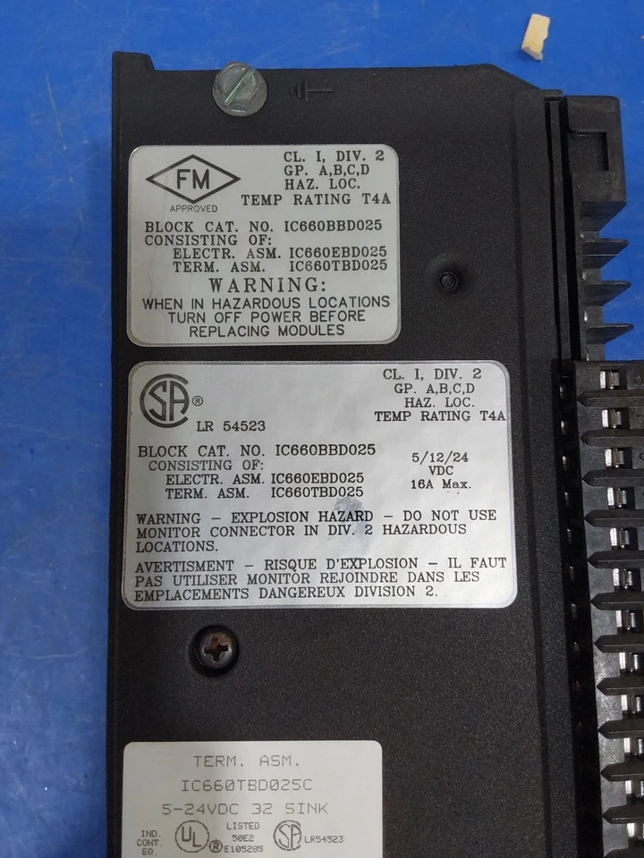 GE Fanuc  (BLOCK NUMBERIC660BBD025) GENIUS Isolated In /Out PLC Module  - Image 3 of 4