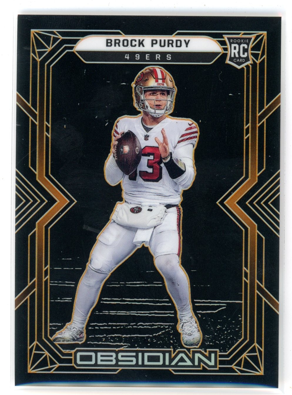 2022 Panini Obsidian #158 Brock Purdy Electric Etch Orange #/75 Rookie