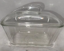 Glasbake Clear Glass Bread/Meatloaf Baking Dish With Lid J-805-9  1-1/2 qt USA