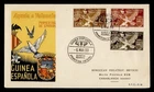 DR WHO 1958 SPANISH GUINEA FDC VALENCIA BIRD SEMI POST COMBO R83805