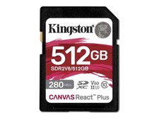 Kingston Canvas React Plus Flash Memory Card Extended SDR2V6/512GB
