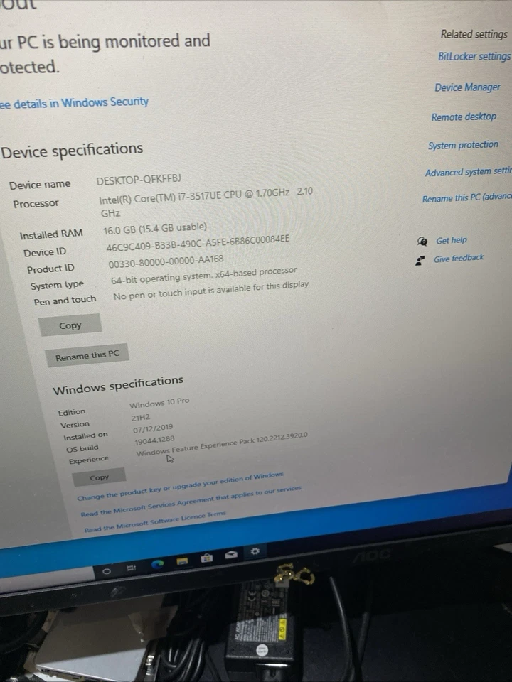 IPC2 Intel Core I7-3517U 16GB 500hd( Windows 10 Not Active) Mini PC  - Image 4 of 4