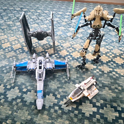 LEGO Star Wars Konvolut Fahrzeuge: TIE Fighter, Starfighter, General Grievous