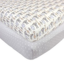 Hudson Baby Infant Boy Cotton Fitted Crib Sheet, Royal Safari, One Size