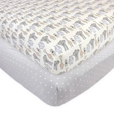 Hudson Baby Infant Boy Cotton Fitted Crib Sheet, Royal Safari, One Size