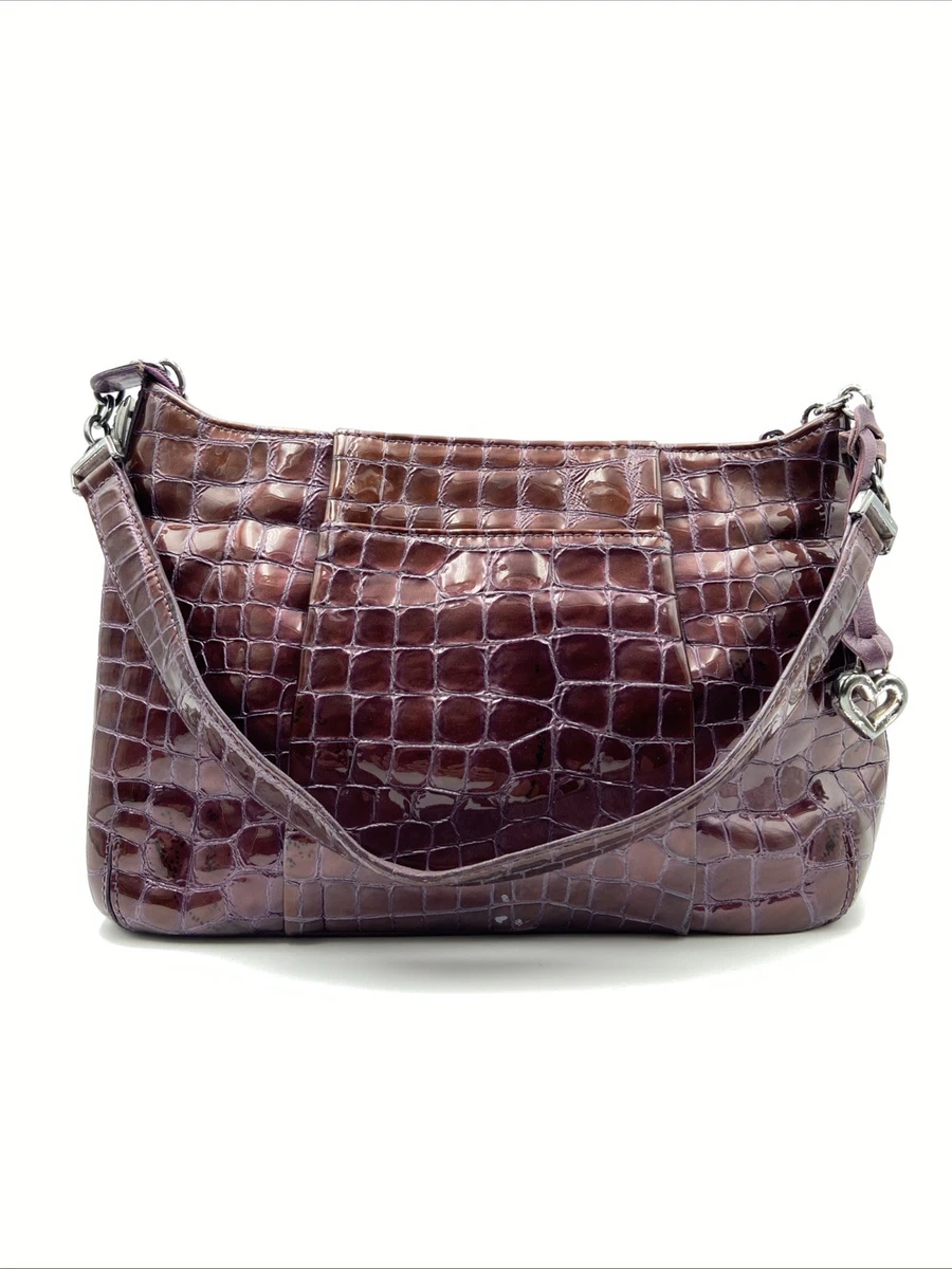 Vintage Authentic Brighton Kodiak Metallic Purple Soft Pebbled Leather W/Dustbag Vintage Authentic Brighton Kodiak Metallic | Mercari main image 4