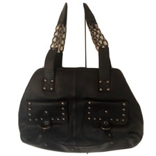Stuart Weitzman Black Studded Handbag $ 695 New