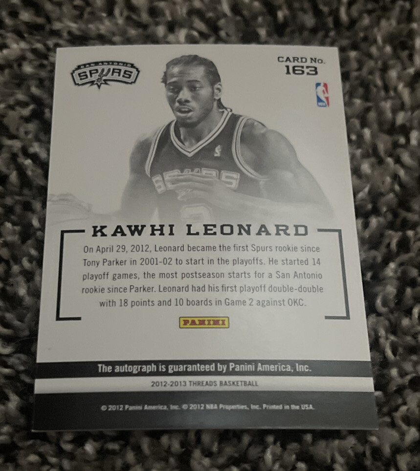 Panini Kawhi Leonard 直筆サイン 2023-24 Panini Phoenix Temple Men Kawhi Leonard #12 | eBay