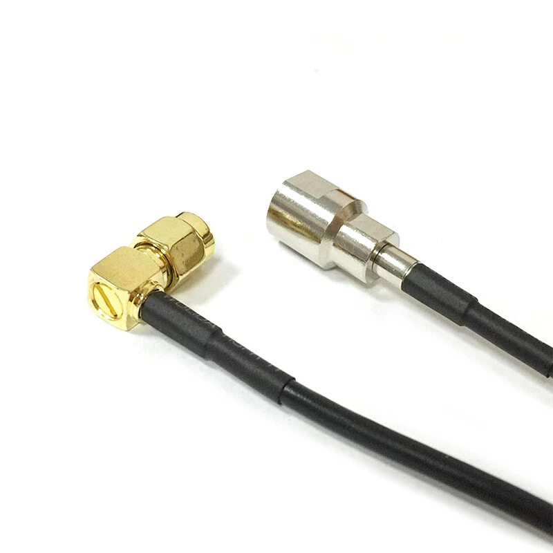 SMA male right angle RA to FME male plug  RF cable assembly RG174 20CM 8inch  - Image 3 of 4