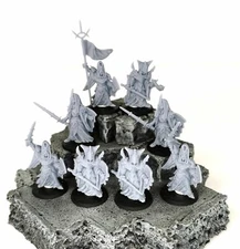 8 Black Numenorean proxy 3D printed models. NOT official product. Fit for MESBG.