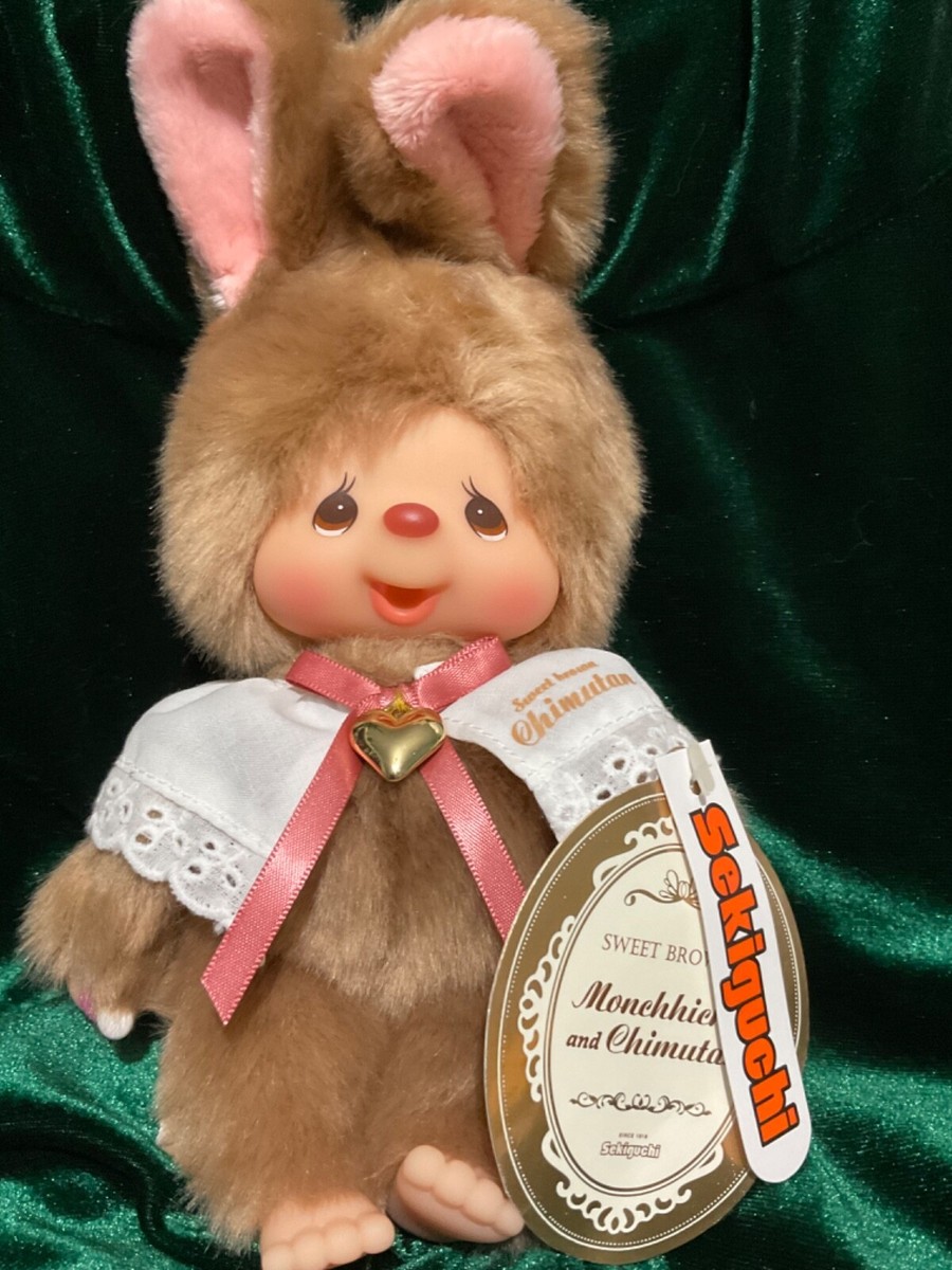 MONCHHICHI Mascot Friends Sweet Brown Chimutan Bunny Doll 8 inch