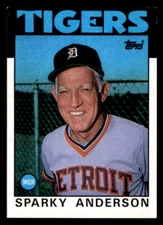 Sparky Anderson 8 Different cards/lot 1986-2008 Tigers/CIN Reds