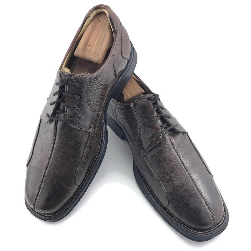 SAOLA Scarpa elegante Studio Belvedere Bay Bridge da uomo 10 5D in pelle marrone punta bicicletta pizzo