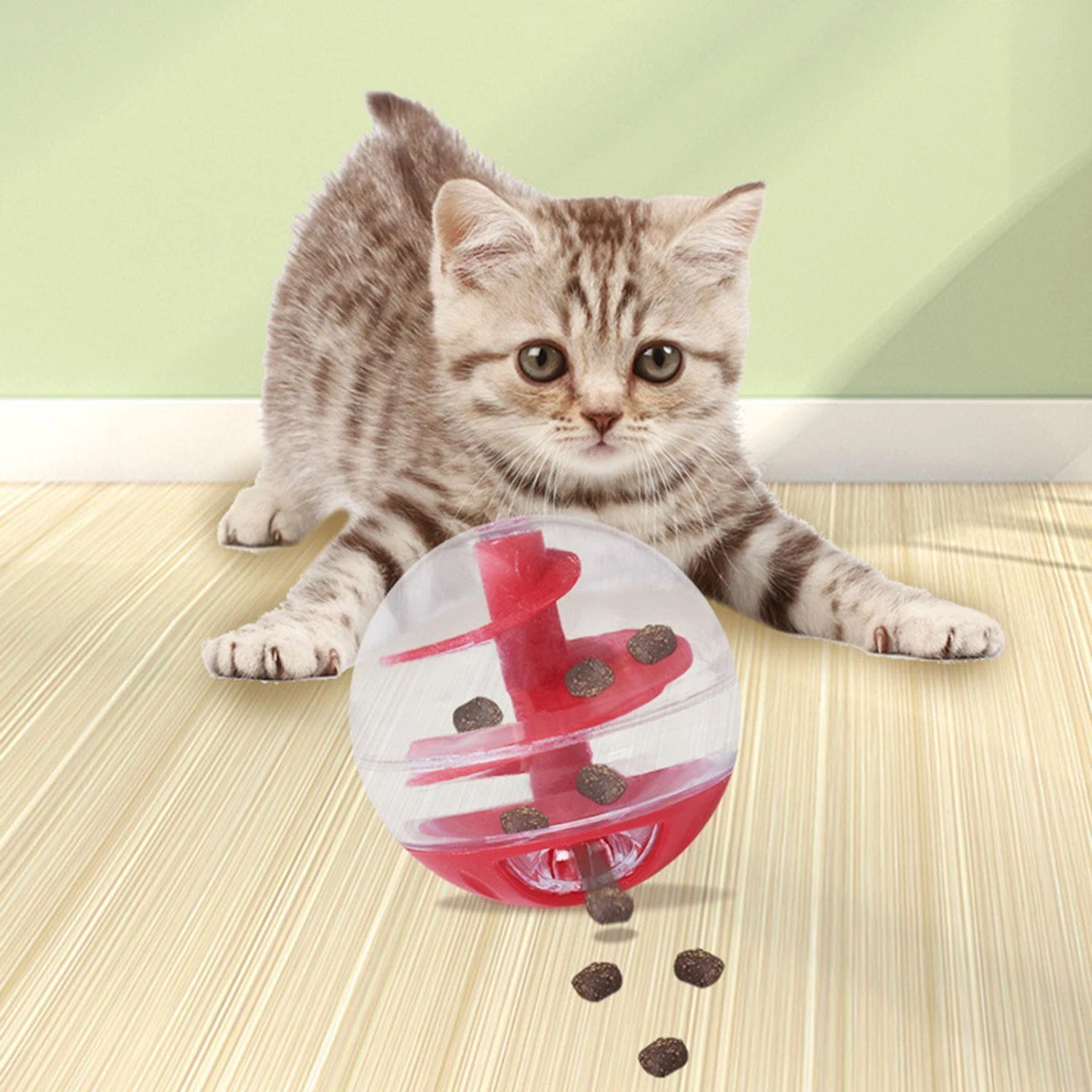 Cat Treat Ball Food Dispenser Toy Exercise Cat Enrichment Toys Chew Toy Cat