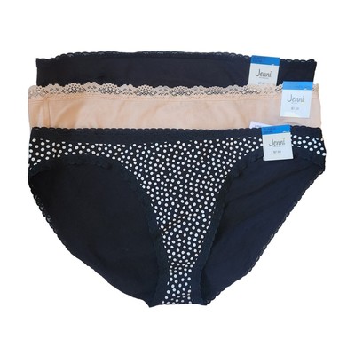 Jenni Intimates Underwear Women's XL Multi Set of 3 Panties Lace Trimmed