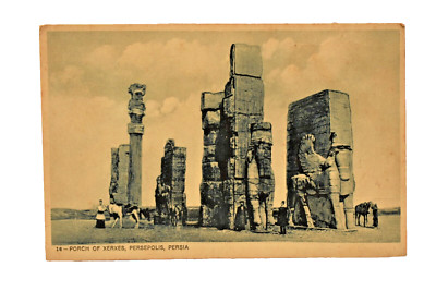 Vintage Persepolis Persia Postcard Porch of Xerxes Ruins Historical Topographica