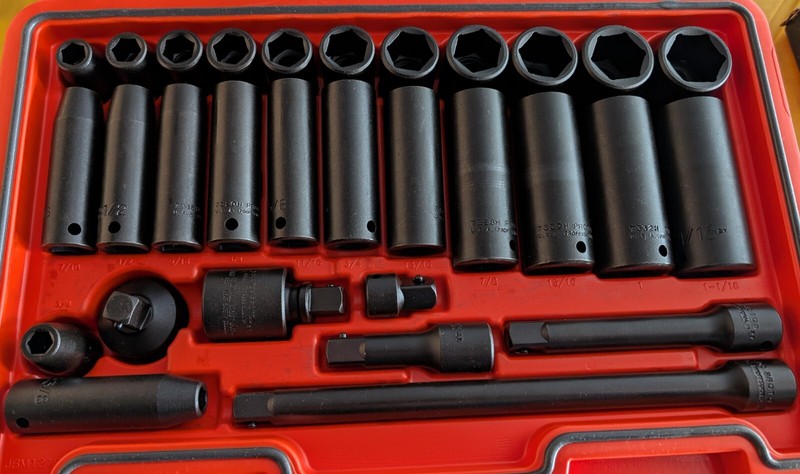 Proto Heavy Duty Impact Drive Socket Set 1/2" DR 30pc SAE J74130IM