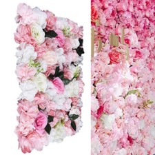 12 Pcs Artificial Flower Wall Panel Rose Dahlia Leaves Wedding Backdrop Stage