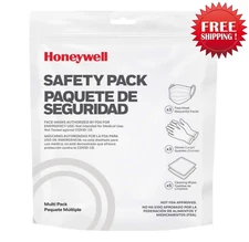 Howard Leight Honeywell Multi-Item Safety Pack 3 Masks 3 Pairs of Gloves 5 Wipes