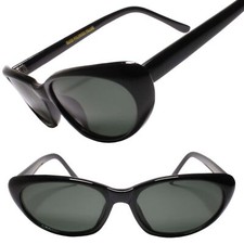 Y2K Indie Vibe Pin-Up Style Genuine Vintage Cat Eye Black Sunglasses