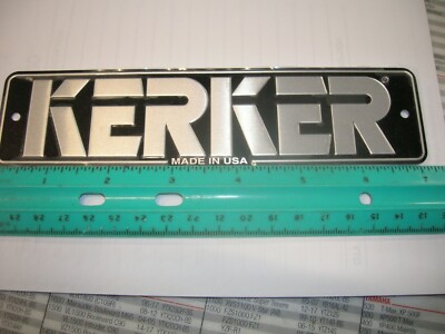 vintage kerker exhaust name plate badge | eBay
