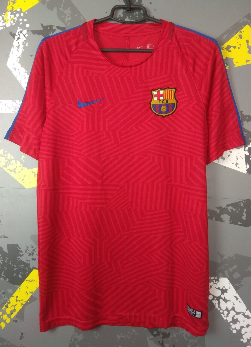 Barcelona Training Jersey Football Shirt Red Nike Mens Size