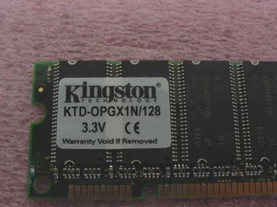 Kingston KTD-OPGX1N/128 128MB SDRAM 3.3V Non-Parity 168-Min DIMM Memory - Image 2 of 3