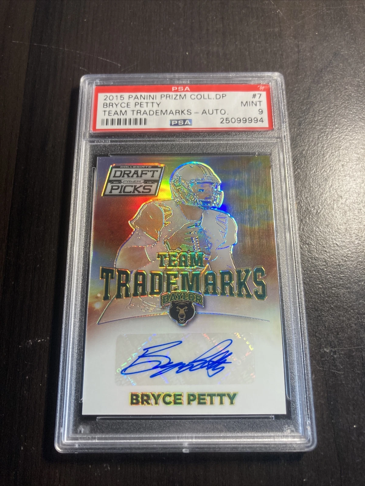 Bryce Petty Panini Prizm Collegiate Draft Picks Team Trademarks #7 Autograph