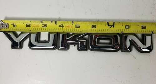 Targa Targa Cromata 2000-06 YUKON Stemma Distintivo GMC YUKON 7" Porta Portellone - Foto 5 di 8